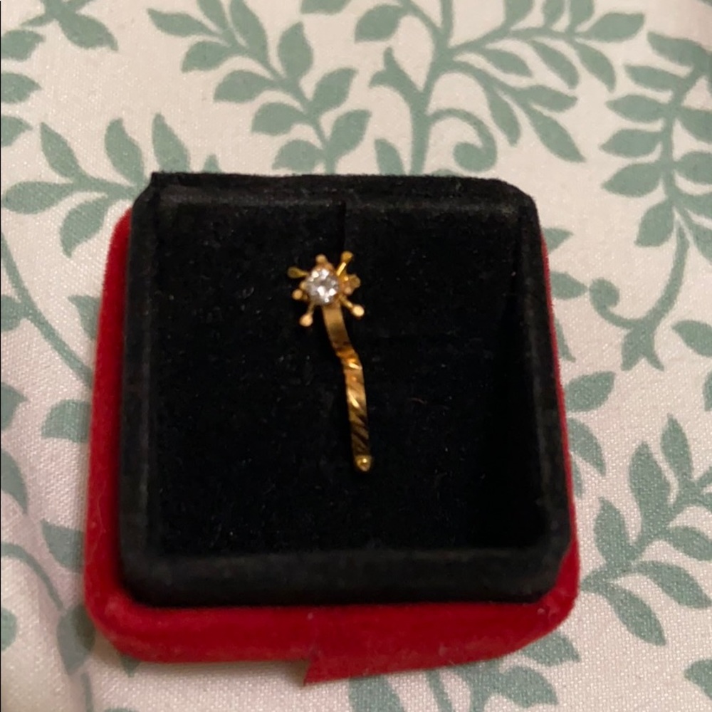 Real gold handmade nose ring